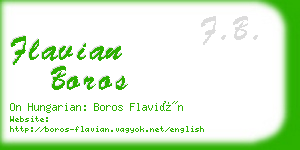 flavian boros business card